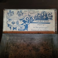 Egyiptomi cigarettás lemez doboz, fém doboz