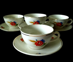 Old poppy-buza flower pattern granite tea cup set