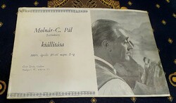 Molnár C. Pál dedikált kiállítási katalógus