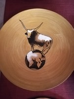 Ikea 30 cm diameter, gray cow pattern bowl