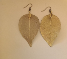Earrings (gold leaf)