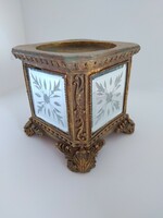 Gilded candle holder - mirrored