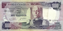 1000 escudo escudos 1972 Angola