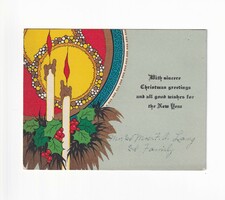 K:155 Christmas antique greeting card