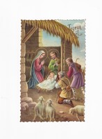 K:160 Christmas postcard religious 1961
