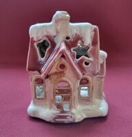 Christmas porcelain specially painted candle holder cottage house decoration candle village accessory