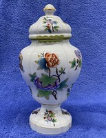 Antik Herendi VBO mintás fedeles váza, 31 cm!