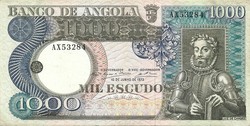 1000 escudo escudos 1973 Angola