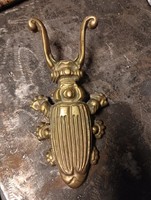 Original antique copper boot puller shoe boot puller horned beetle