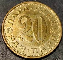 Yugoslavia 20 para, 1980