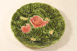Körmöcbányai rózsás majolika tányér 435