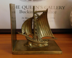 Sailing copper bookend