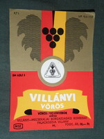 Wine label, Villány Mecekalja Pécs, winery, wine farm, Villány red wine