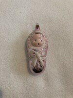 Old Christmas tree decoration, swaddle doll