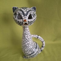Hungarian ceramic cat, kitten, industrial art product