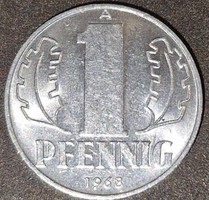 1 Pfennig, 1968, ed