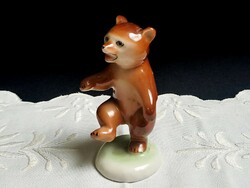 Kőbányai Drasche porcelán táncoló maci, medve