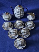 New! The most popular patterned lomonosov, complete mocha / coffee set for 6 people
