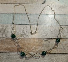 Silver necklaces with jade