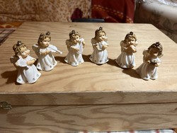 Gilde handmade ceramic Christmas angels (set of 6) in original box!