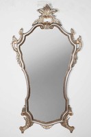 Neo-baroque carved wooden mirror - gilded and silvered