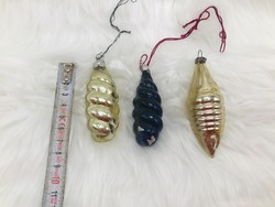 Retro glass Christmas tree decoration, icicle