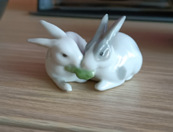 Metzler & Ortloff porcelain bunnies, rabbits
