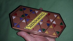 Retro Hungarian small-scale color domino with unopened, unplayed box for collectors as shown in the pictures