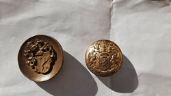 2 pcs. Antique noble coat of arms button