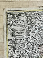 Antik térkép  1720 Ausztria Johann Baptist Homann (Oberkammlach 1664-1724 Nürnberg)