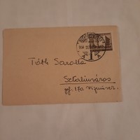 Small envelope with stamp, postmark 1954.