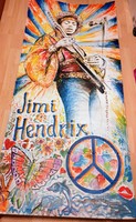 Woodstock-Jimi Hendrix, Janis Joplin kézzel festett dekoráció Szegeden eladó 2 db