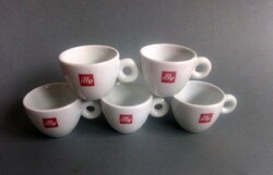5 illy espresso cups, designed by matteo thun, 1990s