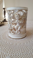 Beautiful openwork angel-shaped candle holder, candle holder or storage