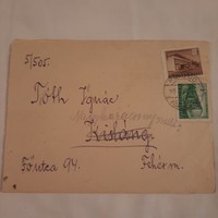 HIvatalos irat kézbesítő "boríték" 1953. év, több postabélyegzővel