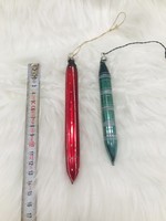 Retro glass Christmas tree decoration, icicle