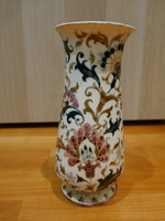 Zsolnay egyedi ritka virágmintás porcelán váza