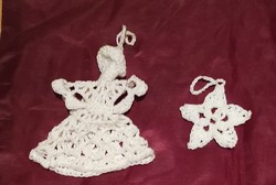 Crocheted angel collar with star for sale