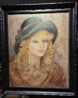 Anna Mária Kliz - blonde woman painting