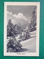 Futott üdvözlőlapok, képeslapok téli tájjal 11db