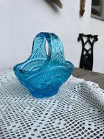 Gyönyörű türkisz kék üveg kosár