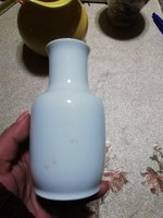 The Hollóháza porcelain vase is snow-white