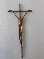 Marked erwin huber bronze crucifix, 1983