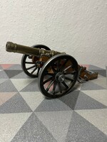 Copper and wooden Napoleonic cannon replica