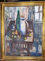 Miklós Göllner still life with a white jug-