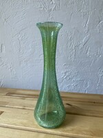 Karcagi fátyolüveg váza- zöld