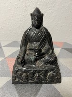 Cast iron Tibetan lama statue