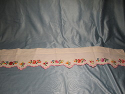 Old, beautiful embroidered shelf strip, handmade
