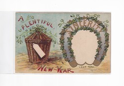 K:121 búék - New Year antique postcard