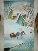 Christmas - winter taban painting